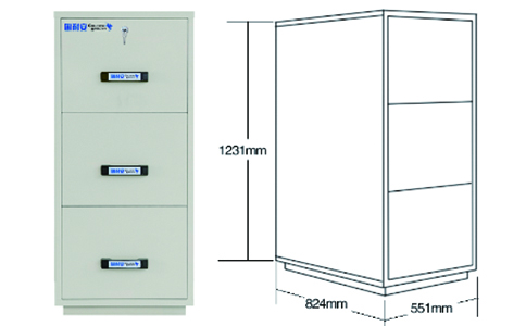 2小時3抽屜防火防磁柜尺寸 2小時3抽屜防火防磁柜尺寸